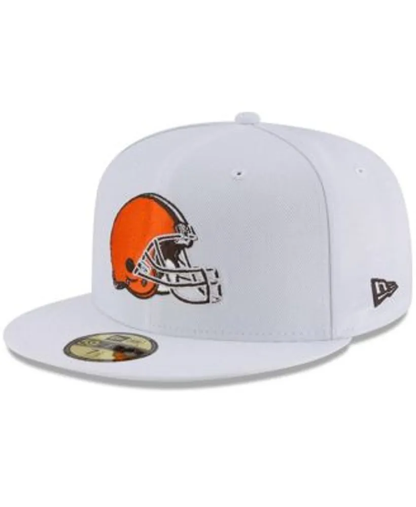 New Era Men's White Cleveland Browns Omaha 59FIFTY Fitted Hat