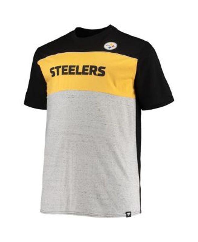 Pittsburgh Steelers Big & Tall Colorblocked T-Shirt - Black/Gold