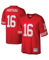 Youth Mitchell & Ness Joe Montana Scarlet/Gold San Francisco 49ers Split Legacy Jersey Size: Extra Large