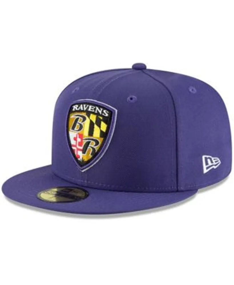 Men's New Era Black Baltimore Ravens Omaha Low Profile 59FIFTY Fitted Hat