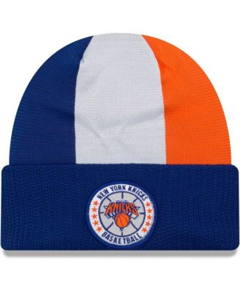 Men's New Era Blue New York Knicks 2018 Tip Off Series Cuffed Knit