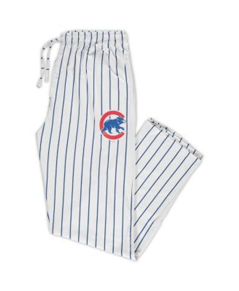 Men's Concepts Sport White/Royal Chicago Cubs Big & Tall Pinstripe Sleep Pants