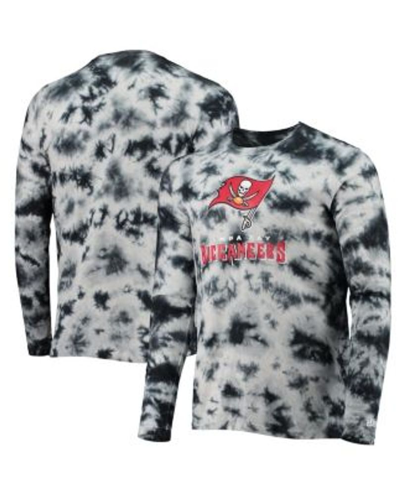 Women's New Era Black Tampa Bay Buccaneers Tie-Dye Long Sleeve T-Shirt