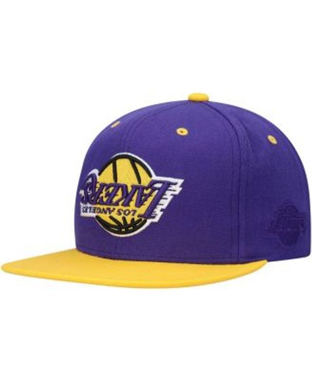 Men's Mitchell & Ness Purple Los Angeles Lakers Area Code Snapback Hat