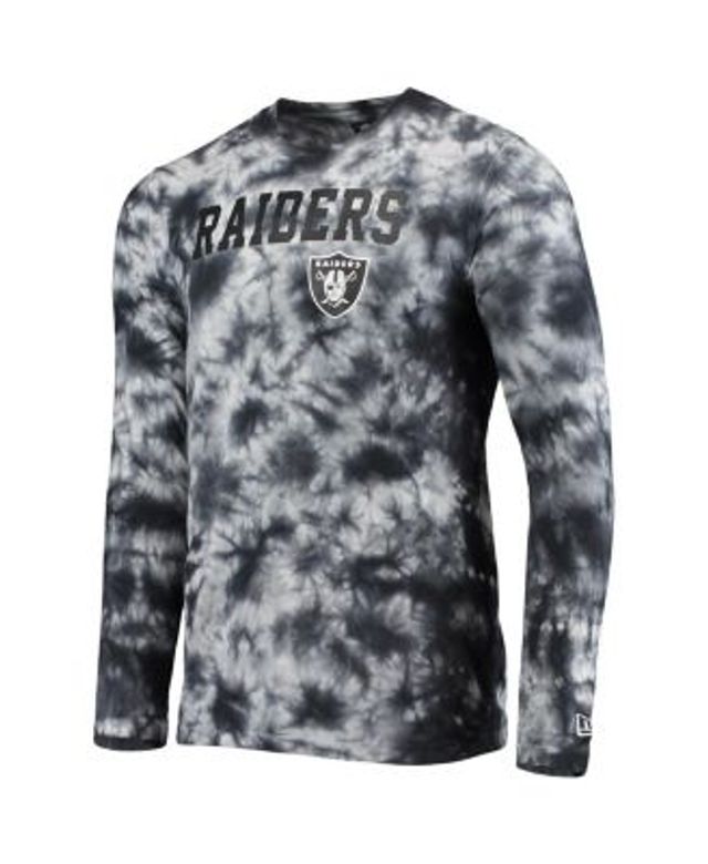 Women's New Era Black Las Vegas Raiders Tie-Dye Long Sleeve T-Shirt