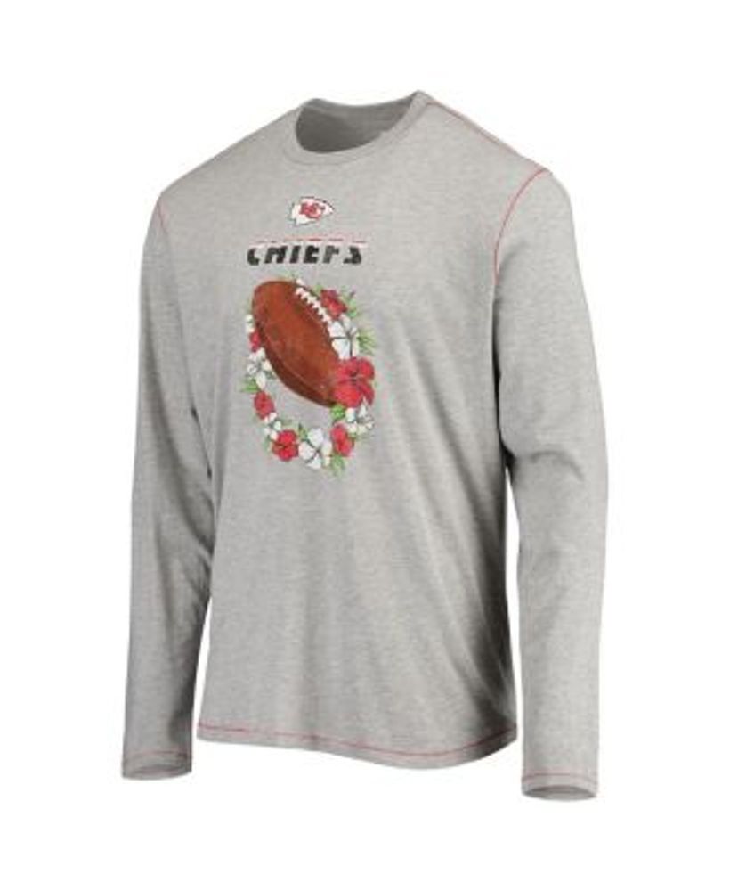 Tommy Bahama Men's Heathered Gray Kansas City Chiefs Sport Lei Pass Long  Sleeve T-shirt