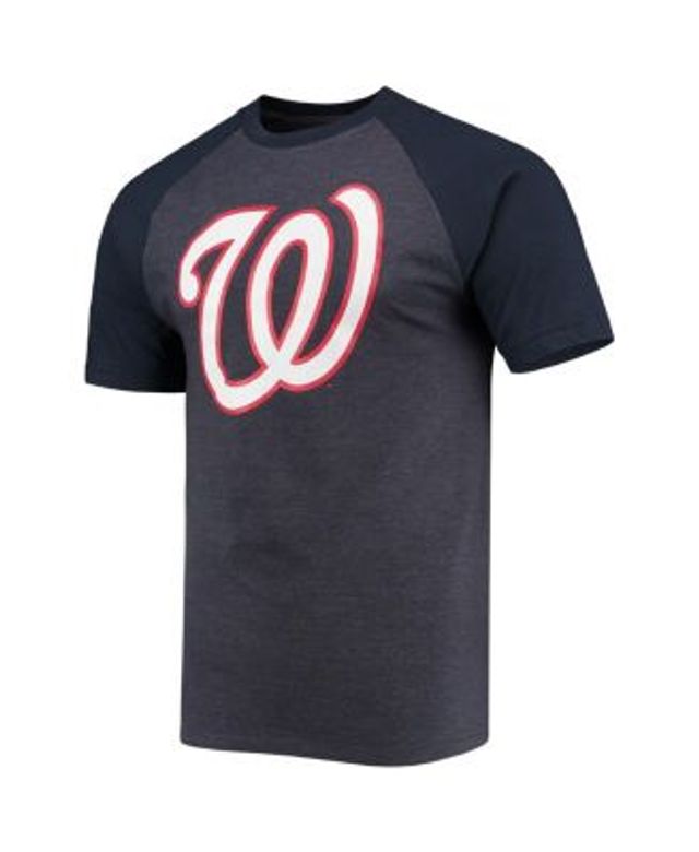 Stitches Men's Heathered Navy Washington Nationals Raglan T-shirt