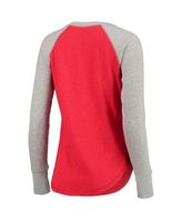 Touch Women's Royal and Gray Chicago Cubs Waffle Raglan Long Sleeve T-shirt  - Macy's