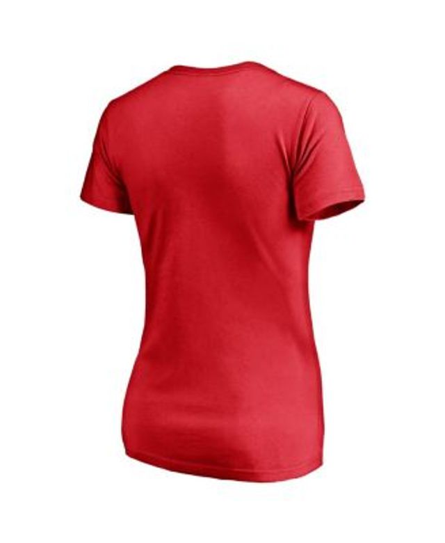 Women's Shohei Ohtani Red Los Angeles Angels Plus Size Name & Number V-Neck  T-Shirt