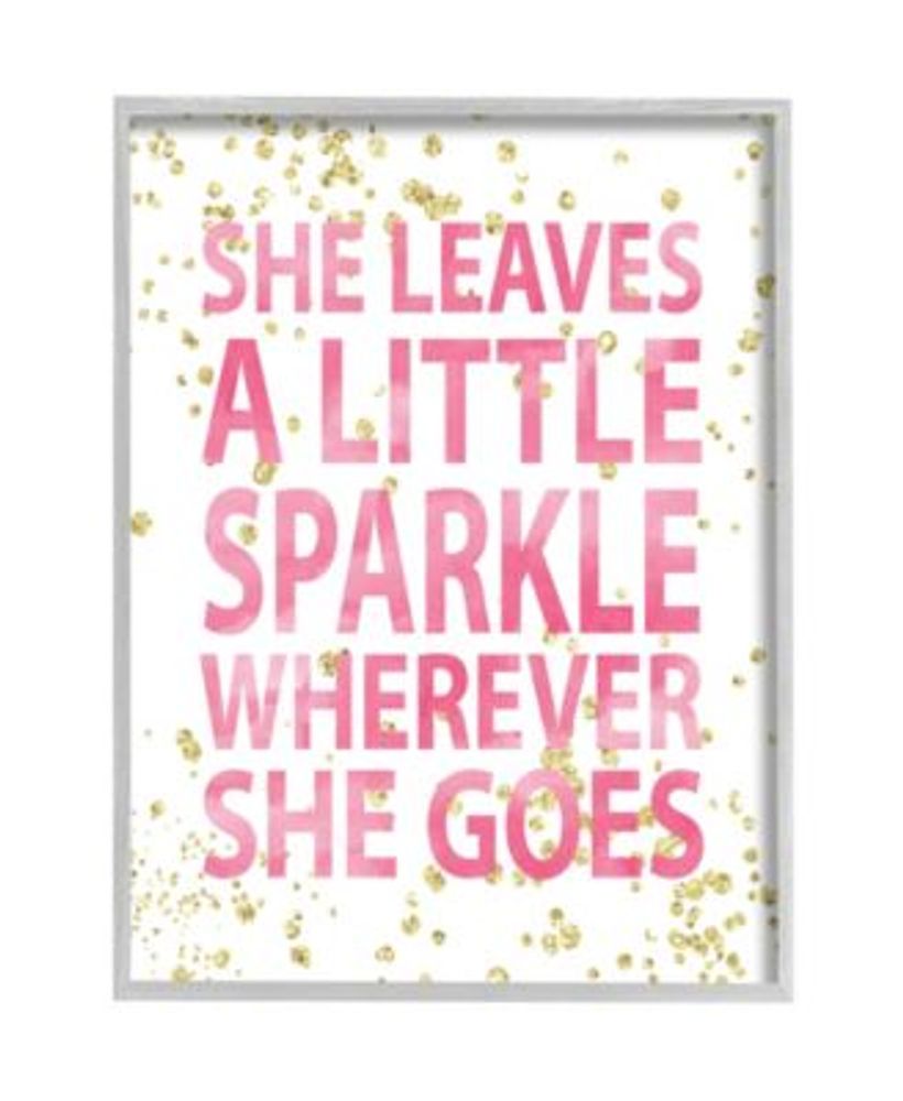 The Kids Room by Stupell She Leaves A Little Sparke Wall Plaque Art 