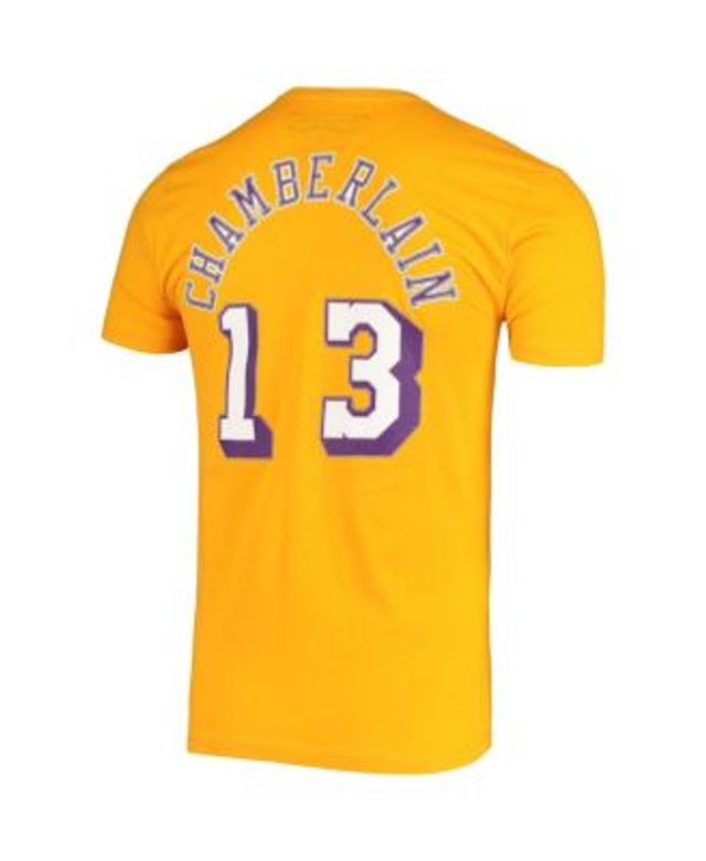 Men's Mitchell & Ness Wilt Chamberlain Silver Los Angeles Lakers 75th Anniversary 1971/72 Hardwood Classics Swingman Jersey Size: Small