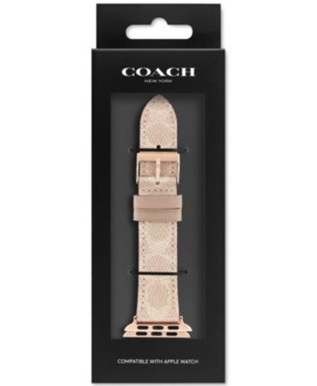 Coach Apple Watch Signature Canvas Strap, 42mm & 44mm - Black