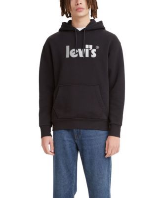 Men's Poster Graphic Logo Relaxed Fit Hoodie