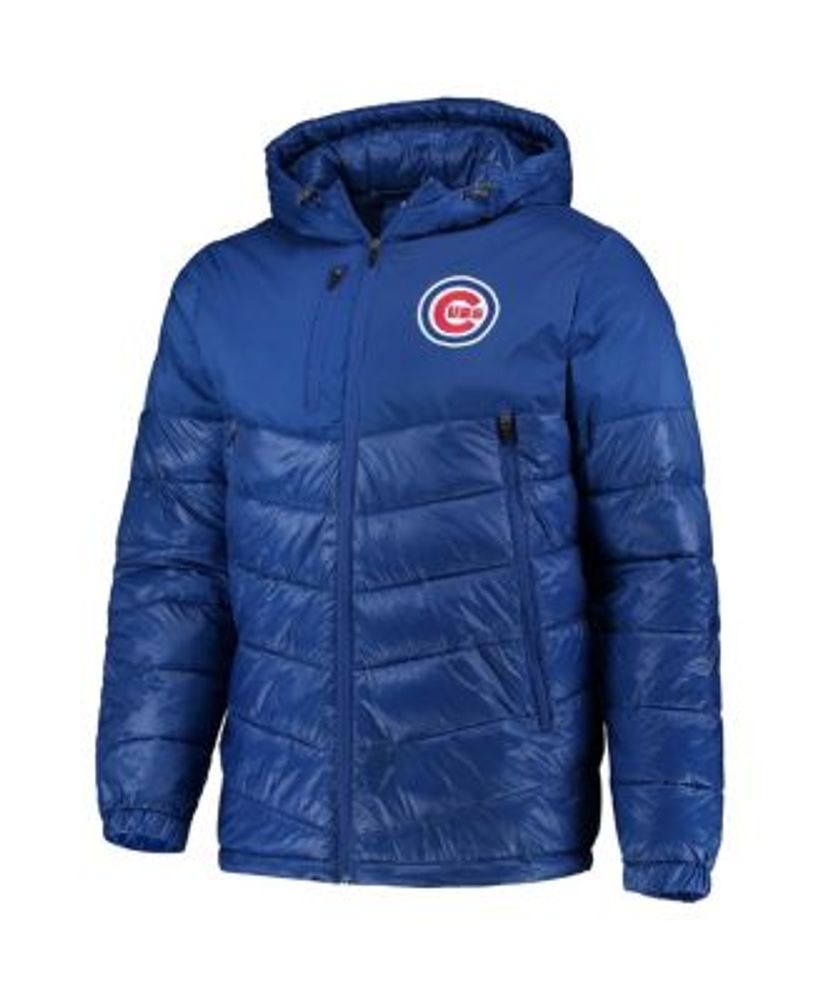 Men's Royal Chicago Cubs Storm Hoodie Full-Zip Puffer Jacket