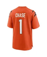 Nike Men's Ja'Marr Chase Orange Cincinnati Bengals Alternate Game
