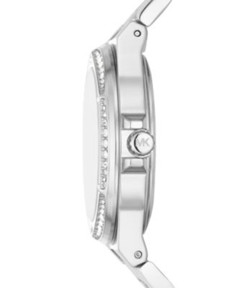 Women's Lennox Three Hand Silver-Tone Stainless Steel Bracelet Watch 37mm
