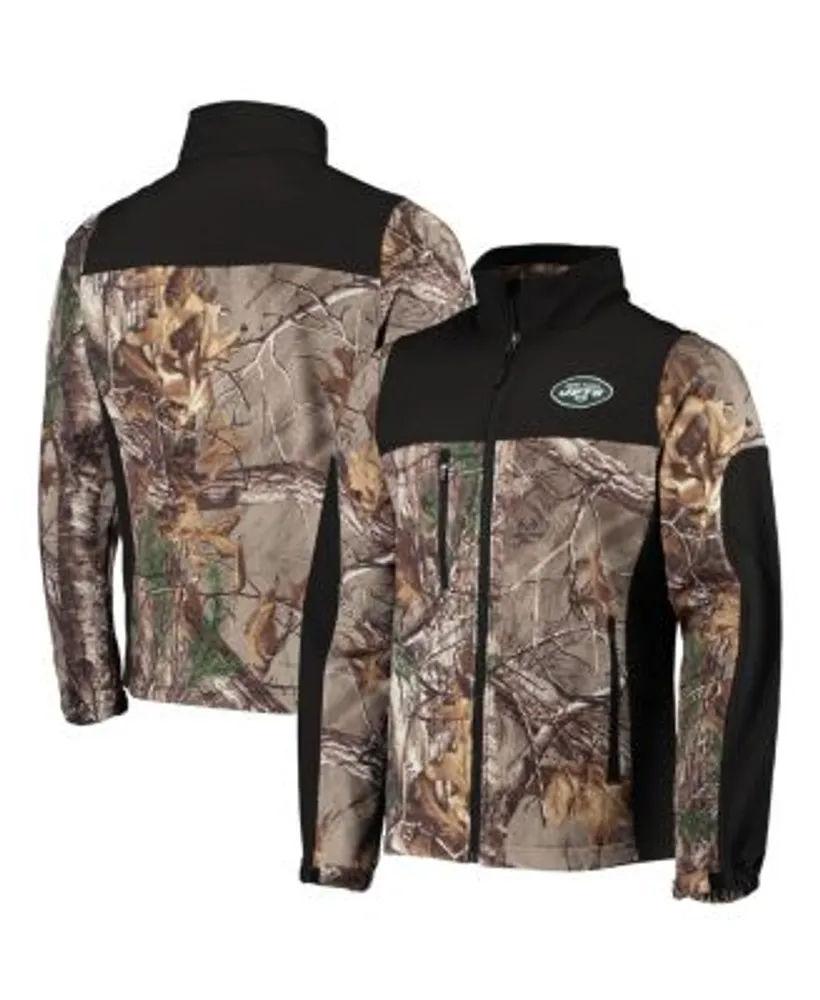 Men's Dunbrooke Realtree Camo/Black New York Giants Circle Hunter Softshell  Full-Zip Jacket