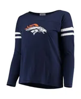 Denver Broncos Touch by Alyssa Milano Women's Triple Play V-Neck T-Shirt - Navy