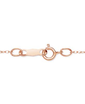 Pink Cultured Freshwater Pearl (8-9mm) & Diamond (1/20 ct. t.w.) 18" Pendant Necklace in 14k Rose Gold, Created for Macy's
