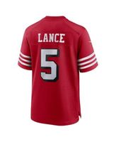 Men's Nike Trey Lance Scarlet San Francisco 49ers Alternate Vapor Limited Jersey in Red