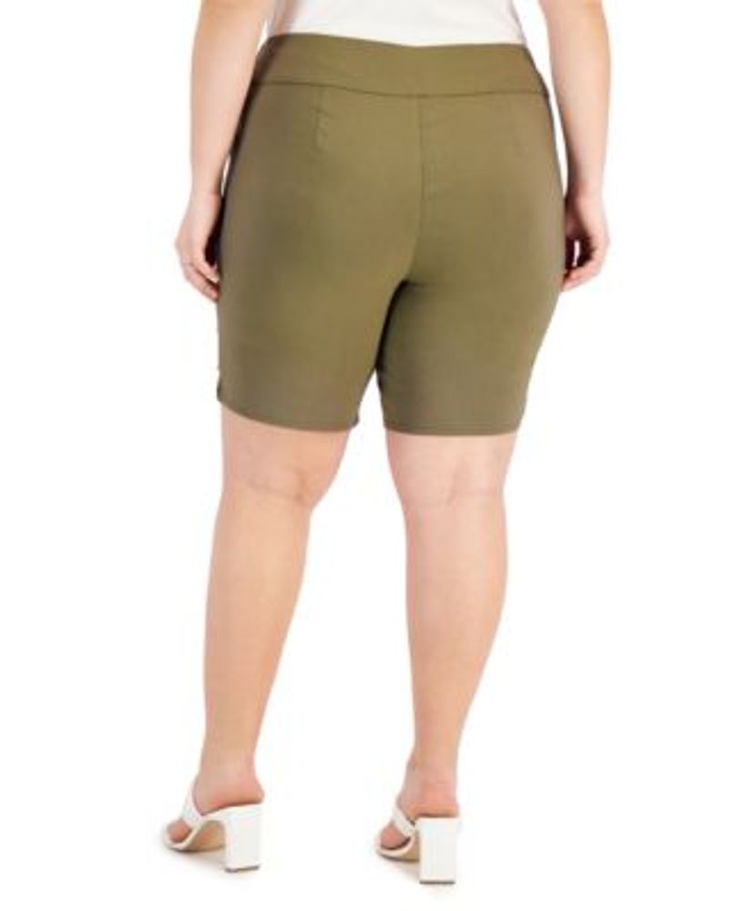 Plus Pull-On Bermuda Shorts, Created for Macy's