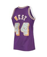 Men's Mitchell & Ness Jerry West Royal Los Angeles Lakers Hardwood