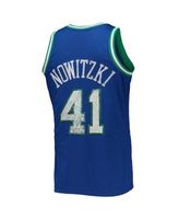 Mitchell & Ness Men's Dirk Nowitzki Blue Dallas Mavericks 1998-99 Hardwood  Classics 75th Anniversary Diamond Swingman Jersey