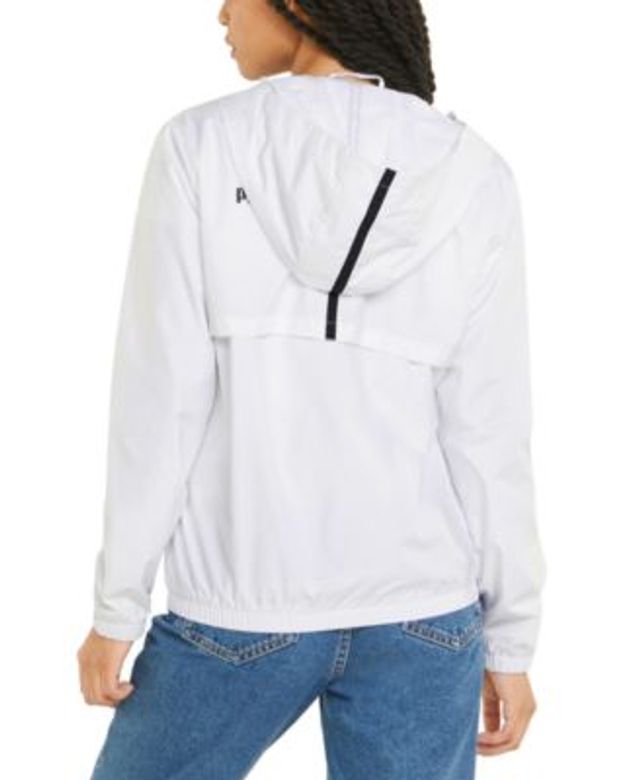 : Tommy Hilfiger Women's White/Red Buffalo Bills Staci Half-Zip  Hoodie Windbreaker Jacket : Clothing, Shoes & Jewelry