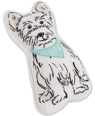Figural Dog Decorative Pillow, 9" x 17", Created for Macy's