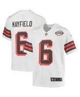 Men's Nike Baker Mayfield Brown Cleveland Browns Player Name & Number Long  Sleeve T-Shirt