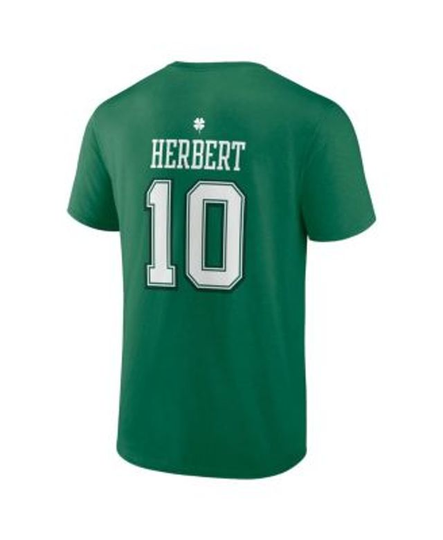 Fanatics Branded Men's Justin Herbert Powder Blue Los Angeles Chargers Player Icon Name and Number T-Shirt - Powder Blue