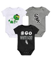 Outerstuff Newborn & Infant Black/Heathered Gray Pittsburgh Steelers Born to Win Two-Pack Long Sleeve Bodysuit Set