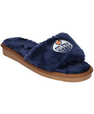 Women's Edmonton Oilers Faux Fur Slide Slippers