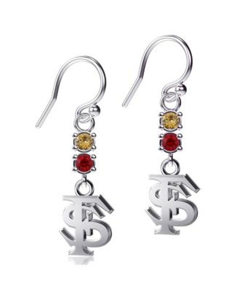 Dayna Designs Florida State Seminoles Silver Dangle Earrings