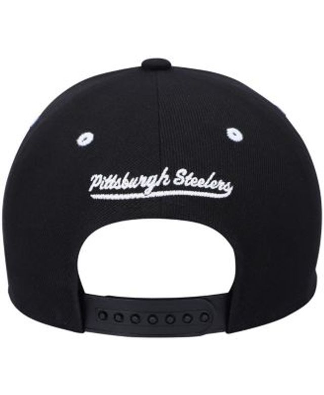 Youth Mitchell & Ness Black Pittsburgh Steelers Throwback Precurve Snapback  Hat