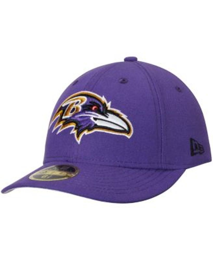 Men's New Era White Baltimore Ravens Omaha Alternate Logo 59FIFTY Fitted Hat  