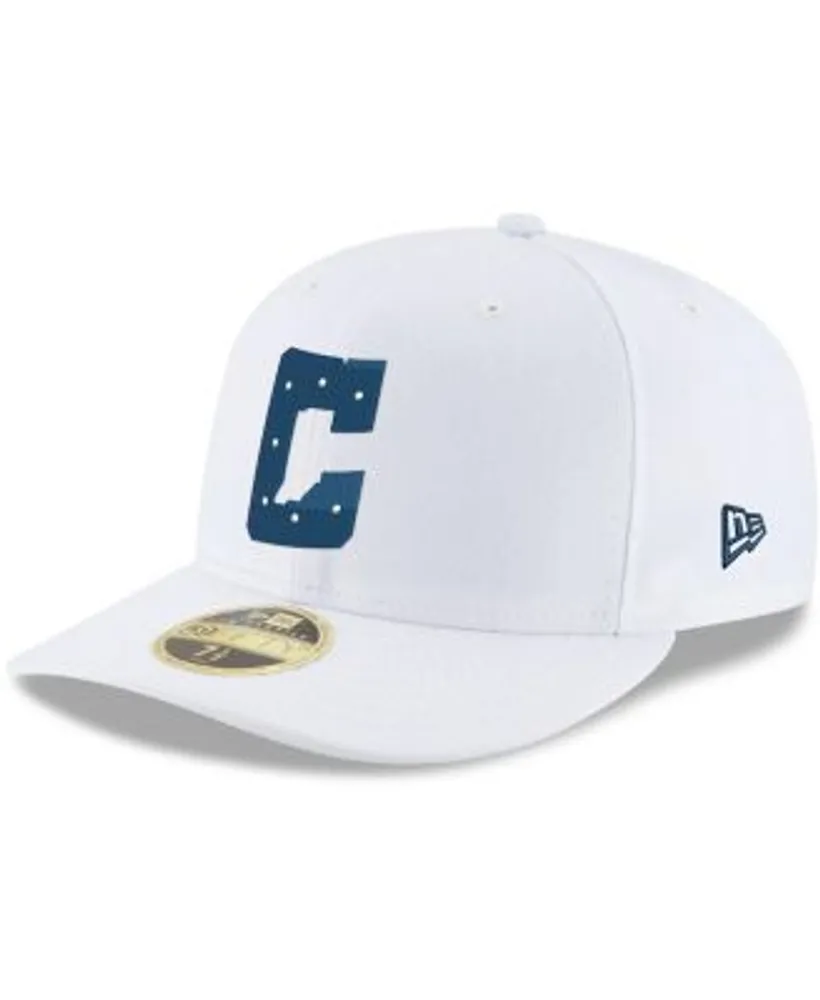 Men's New Era White Indianapolis Colts Omaha Secondary Logo 59FIFTY Fitted  Hat