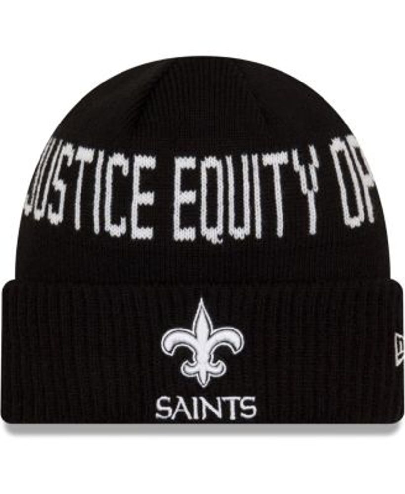 New Era Youth Boys and Girls Black New Orleans Saints Social Justice Cuffed  Knit Hat