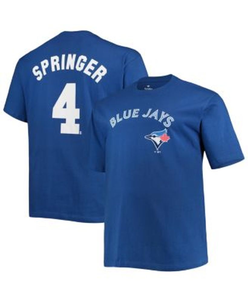 PROFILE Men's George Springer Royal Toronto Blue Jays Big & Tall Name &  Number T-Shirt