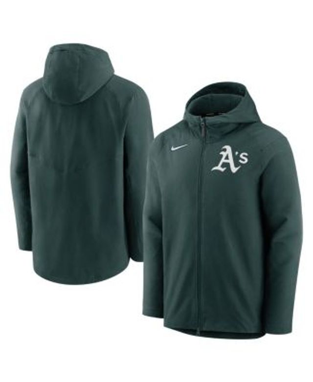 Men's Nike Kelly Green Oakland Athletics Authentic Collection Performance  Raglan Full-Zip Hoodie