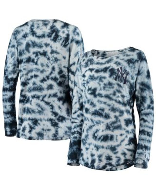 Houston Astros New Era Women's Tie-Dye Cropped Long Sleeve T-Shirt