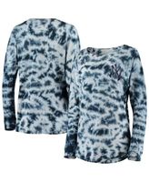 Women's New Era Navy New York Yankees Tie-Dye Long Sleeve T-Shirt