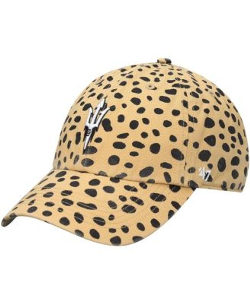 Women's '47 Tan Chicago Cubs Cheetah Clean Up Adjustable Hat