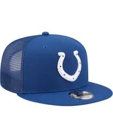 New Era Royal Indianapolis Colts Team Classic Trucker 9FIFTY Snapback Hat