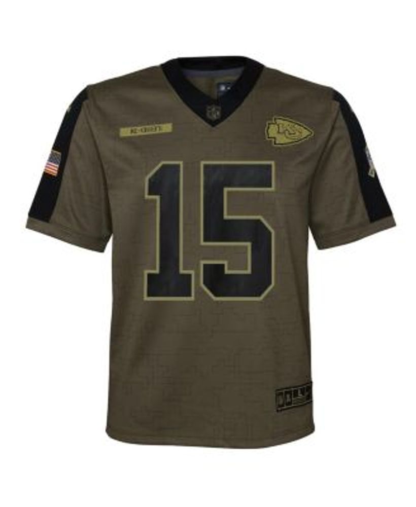 Nike Youth Boys Patrick Mahomes Olive Kansas City Chiefs 2021 Salute To  Service Game Jersey