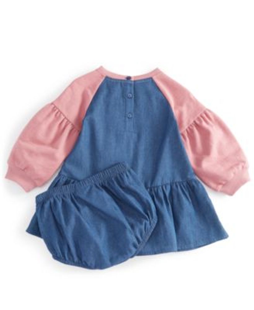 Baby Girls 2-Pc. Denim Bloomers & Dress Set, Created for Macy's