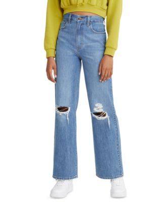 Women's High-Waisted Straight Jeans