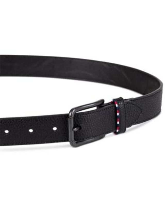 Tommy Hilfiger Men's Loop Harness Tonal Stitch Leather Belt