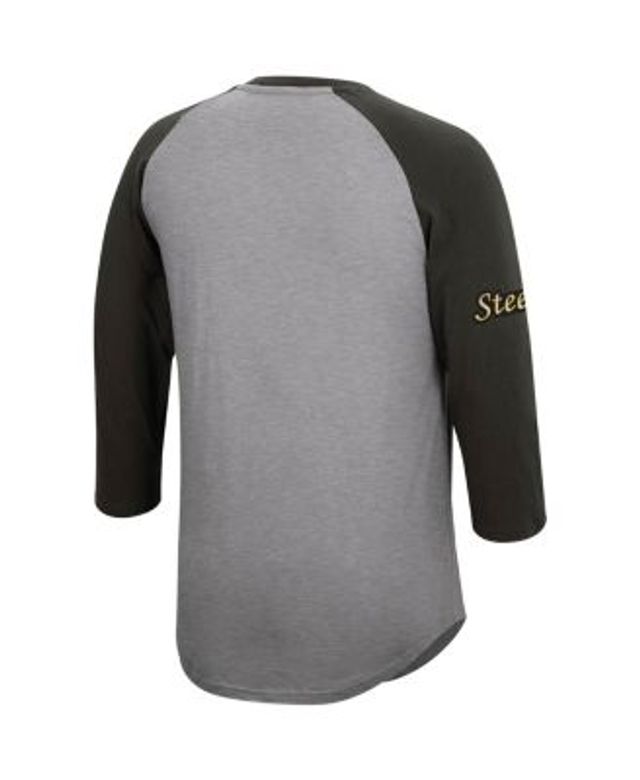 Fanatics Steelers Men's Perfect Kick Color Block Short Sleeve T-Shirt - S