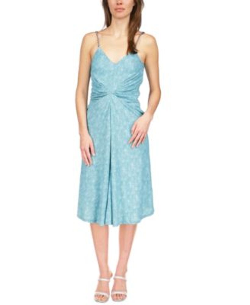 Michael Kors Women's Uroko Twist Chain-Strap Camisole Dress | Hawthorn Mall